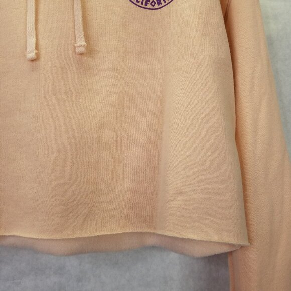 San Franpsycho Yin-Yang Crop Hoodie Women's Small Sweatshirt Blush Pink Purple - Picture 6 of 16